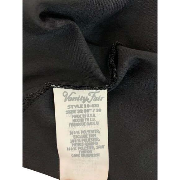 Size 38 (Large) Vanity Fair Women's Black Slip Vintage 1970s Slip Knee Length - Picture 8 of 8